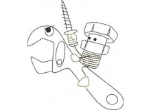 Stickserie - Ritter Schraube Doodle 2